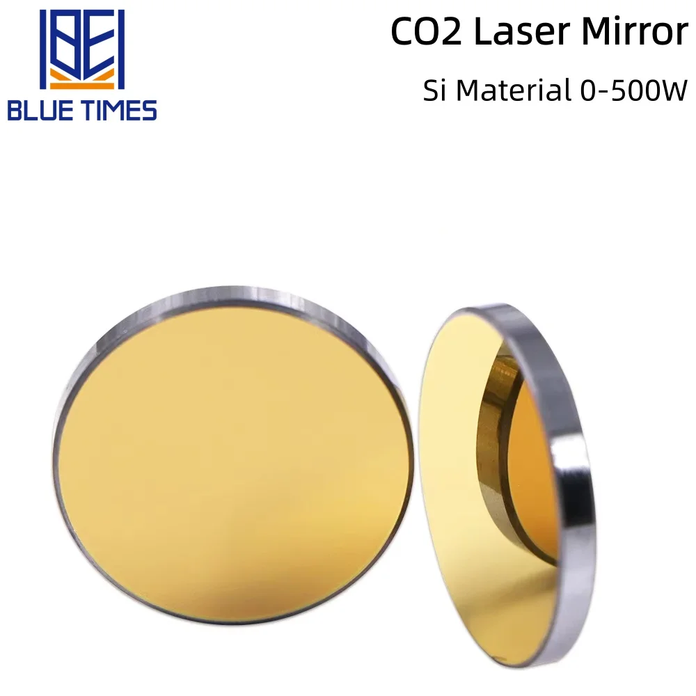 Bluetimes Co2 Laser Si Reflective Mirrors Lens  500W Refiectivity 99.6% Black-Coating Reflector Lens for CO2 Laser Engraver