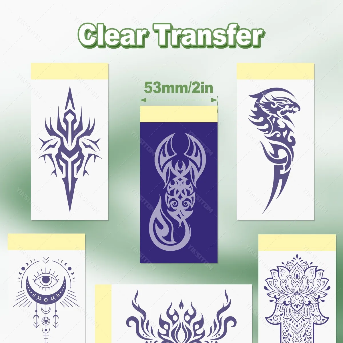 2inch 53*130mm Mini Thermal Tranfer Senticl Papers 20/50/100pcs per Pack for GZTP5801 Mini Tattoo Transfer Printer Accessories