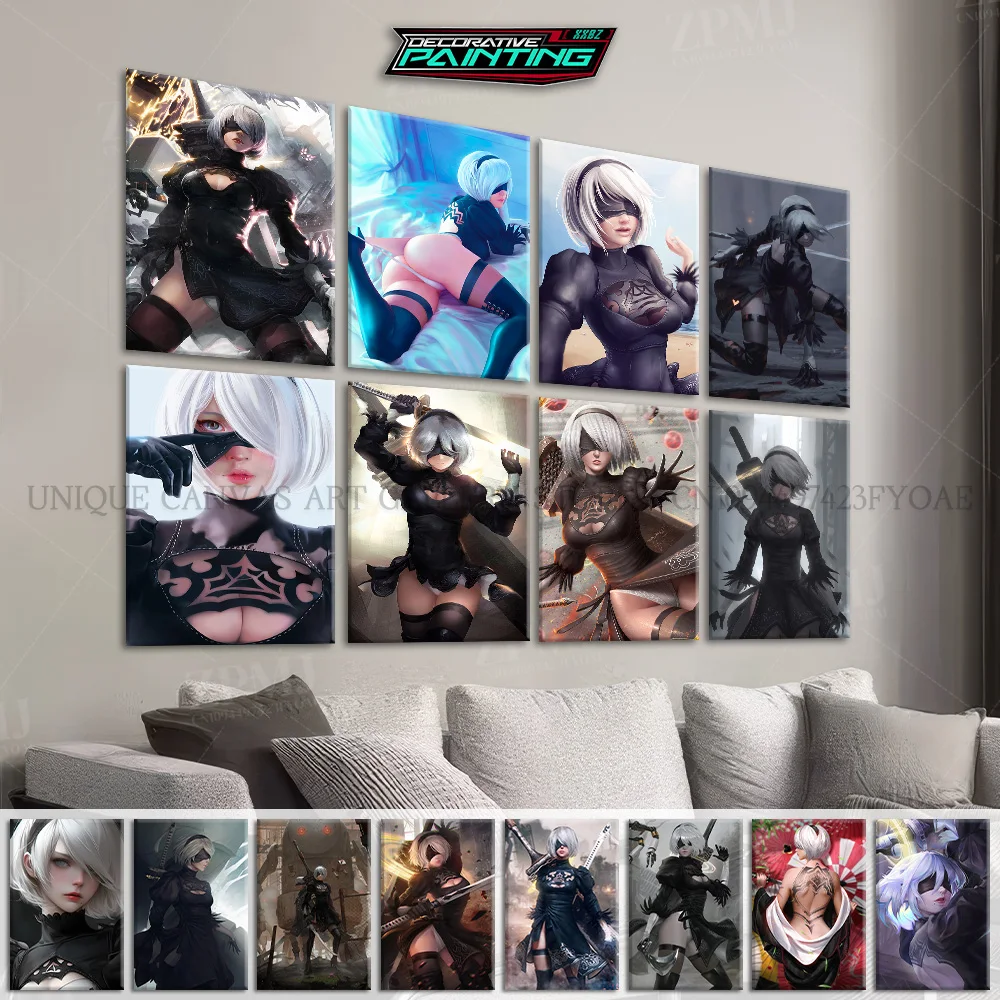 

A-RPG Game NieR:Automata Wall Artwork Poster Pictures HD Printed Canvas Interior Painting Home Decoration Living Room No Frame