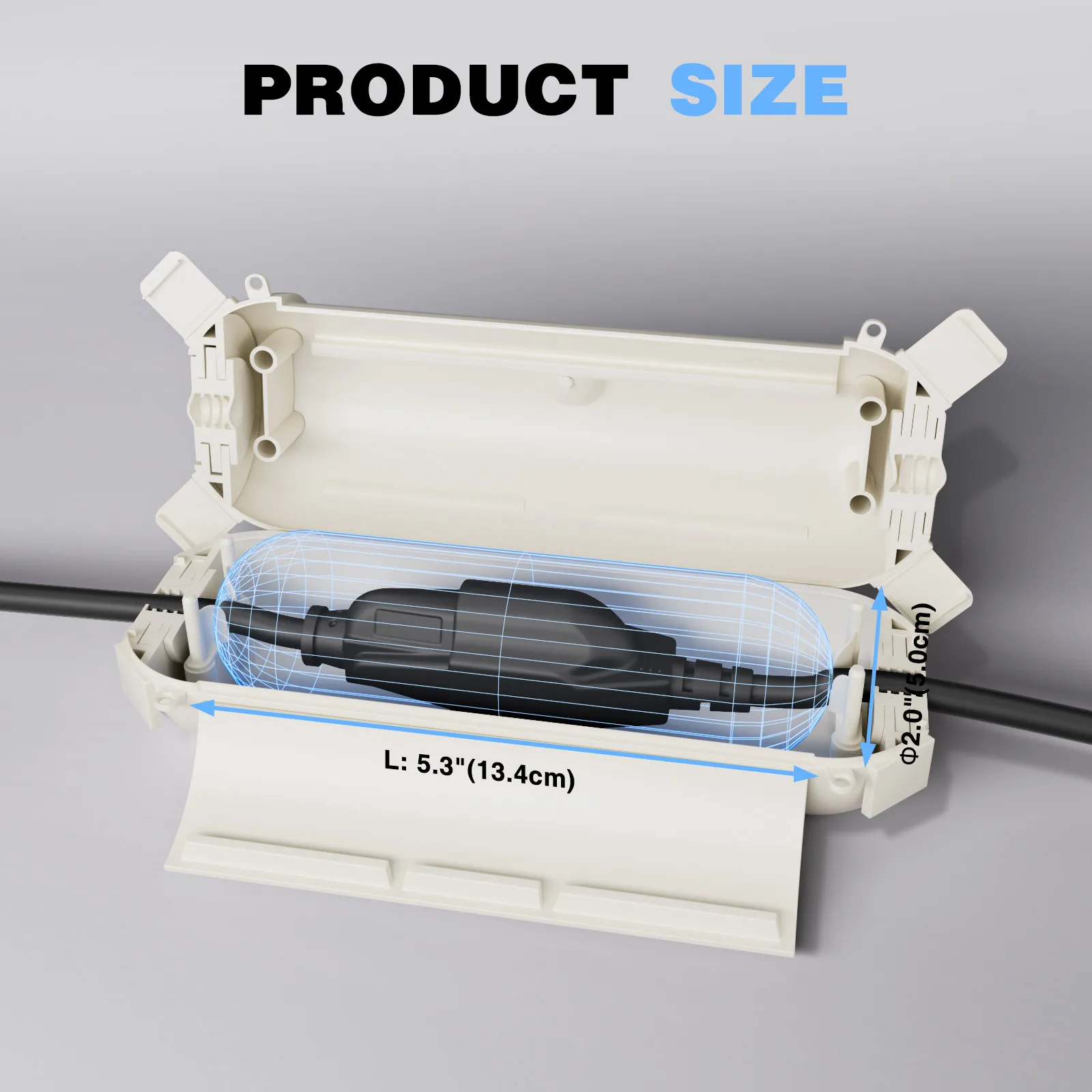 2 حزمة IP44 صندوق اتصال مقاوم للماء غطاء سلك تمديد خارجي للمقابس الخارجية/مخرج كهربائي/أضواء تزيين العطلة