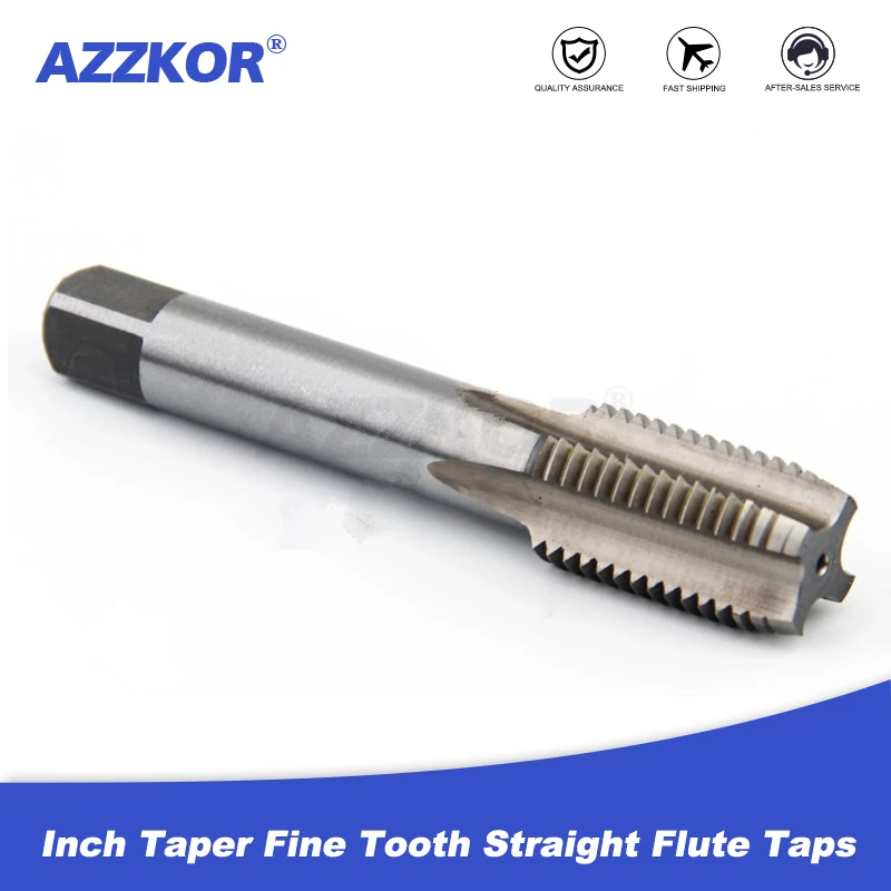 Inch Taper Fine Tooth Straight Flute Machine Screw Taps And Die Set Silvery Machine Taps For Material Iron Mater AZZKOR Tools