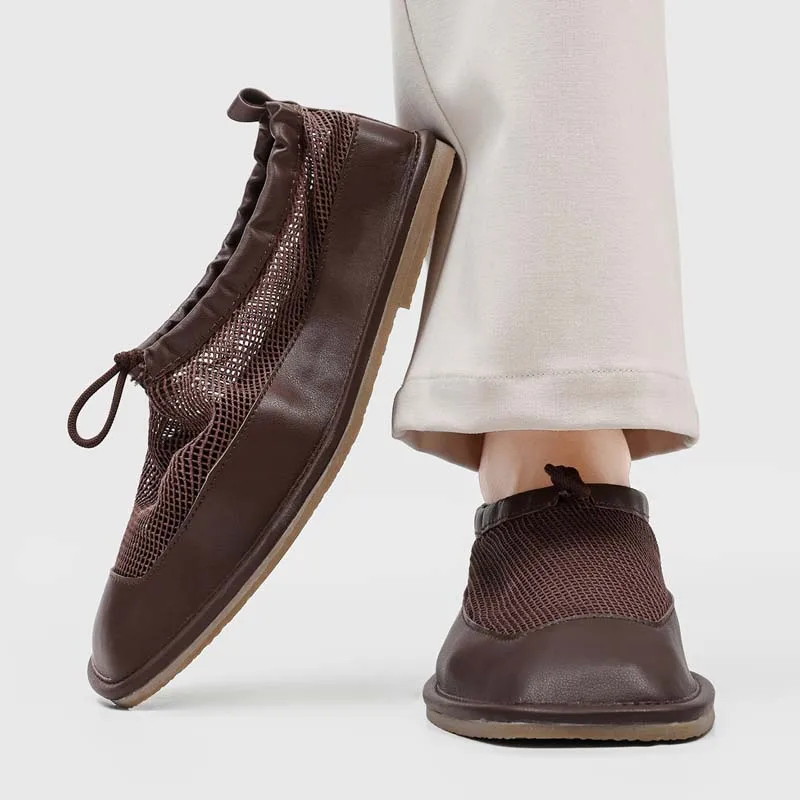 Men's Slip-On Flat Shoes Summer Casual Mesh Upgraded Version Low Heel Sports Leisure Outdoor Shoes Easy to Wear And Comfortable