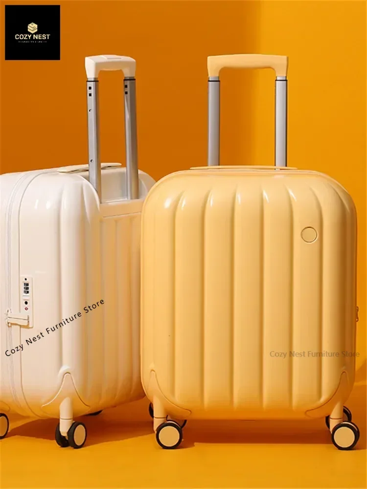 Zipper small suitcase high value new Pinghu universal wheel dopamine 20 inch boarding case leather case trolley case