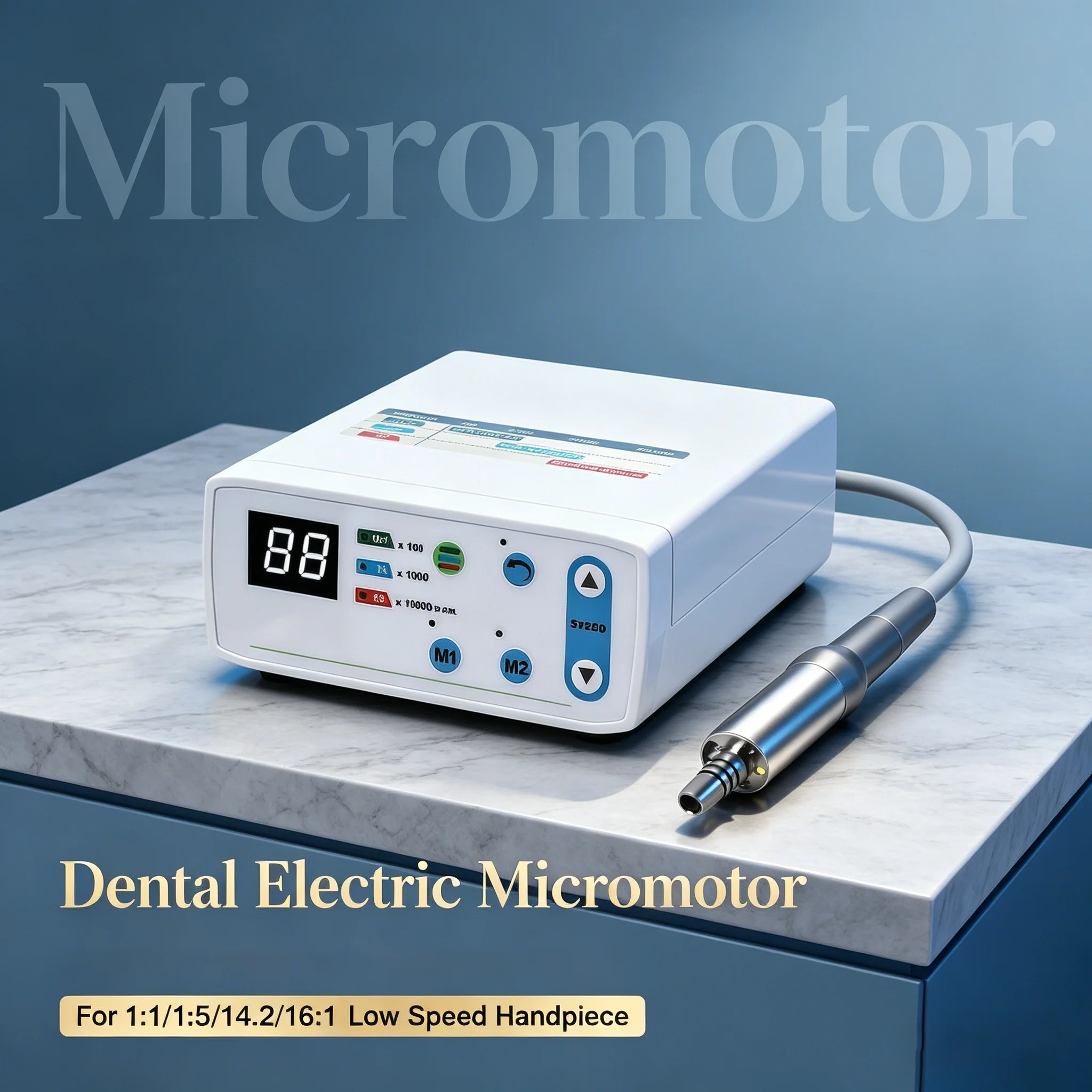 

SYJH Dental Electric LED Brushless Micro Motor Internal Water Spray 1:1/1:5/1:4.2/16:1 Fiber Optic Low Speed Dentist Handpiece