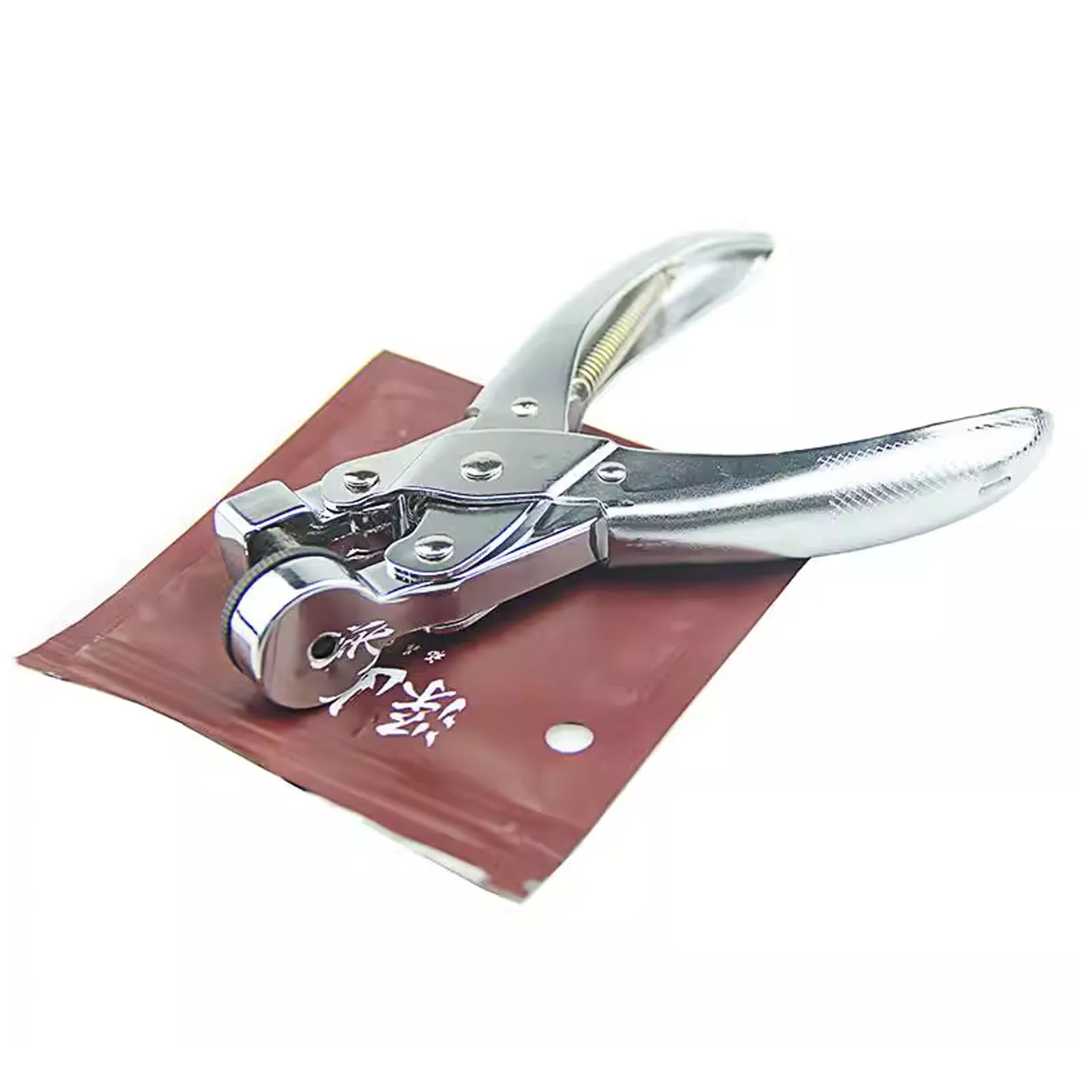 6MM/8MM Manual Single Round Hole Puncher, Plastic Bag OPP Bag PVC Packaging Bag Hole Punching Pliers with 3 Gaskets