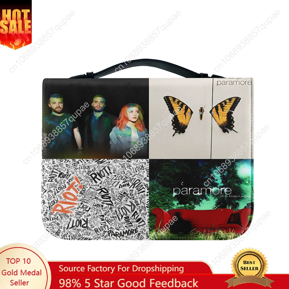 

Paramore Rock Band Bible Bags Christian Gifts Personalized Cover Bible Pack Waterproof Leather Bag Pockets Package Case