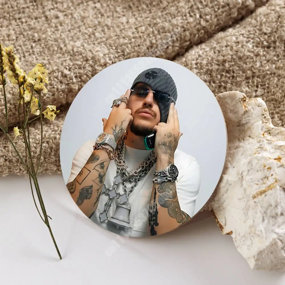 Rapper Y-Yeat ADL Lyfestyle Wooden Cup Mat Americano Beer Milk Water Coaster for Baking Studio