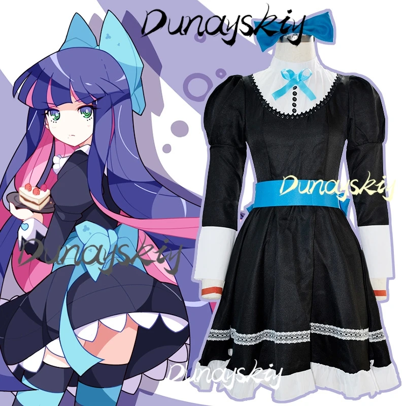 Vestido de empregada lolita peruca meia longa traje calcinha e meia com cinto de liga irmã mais velha anarquia meia cosplay terno personalizado