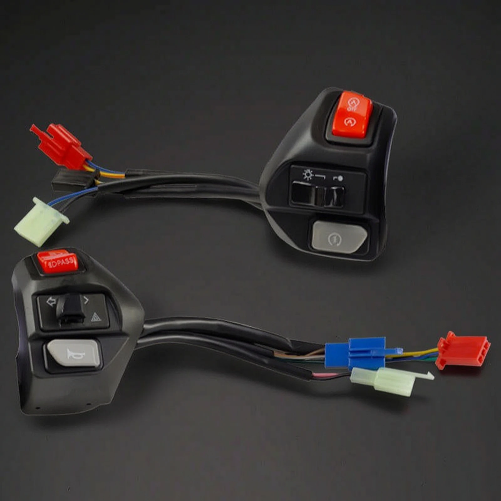 Motorcycle Handlebar Switch with Wiring Harness Reliable Handlebar Switch with Wiring Harness Angular Wired for Mechanics