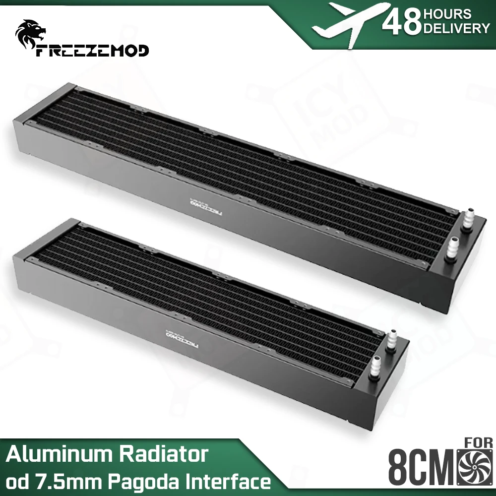 

FREEZEMOD PC Water Cooling Radiator Aluminum 8cm Fan 320mm/400mm RAM CPU GPU Heatsink Exchanger Water-cooled PC MOD