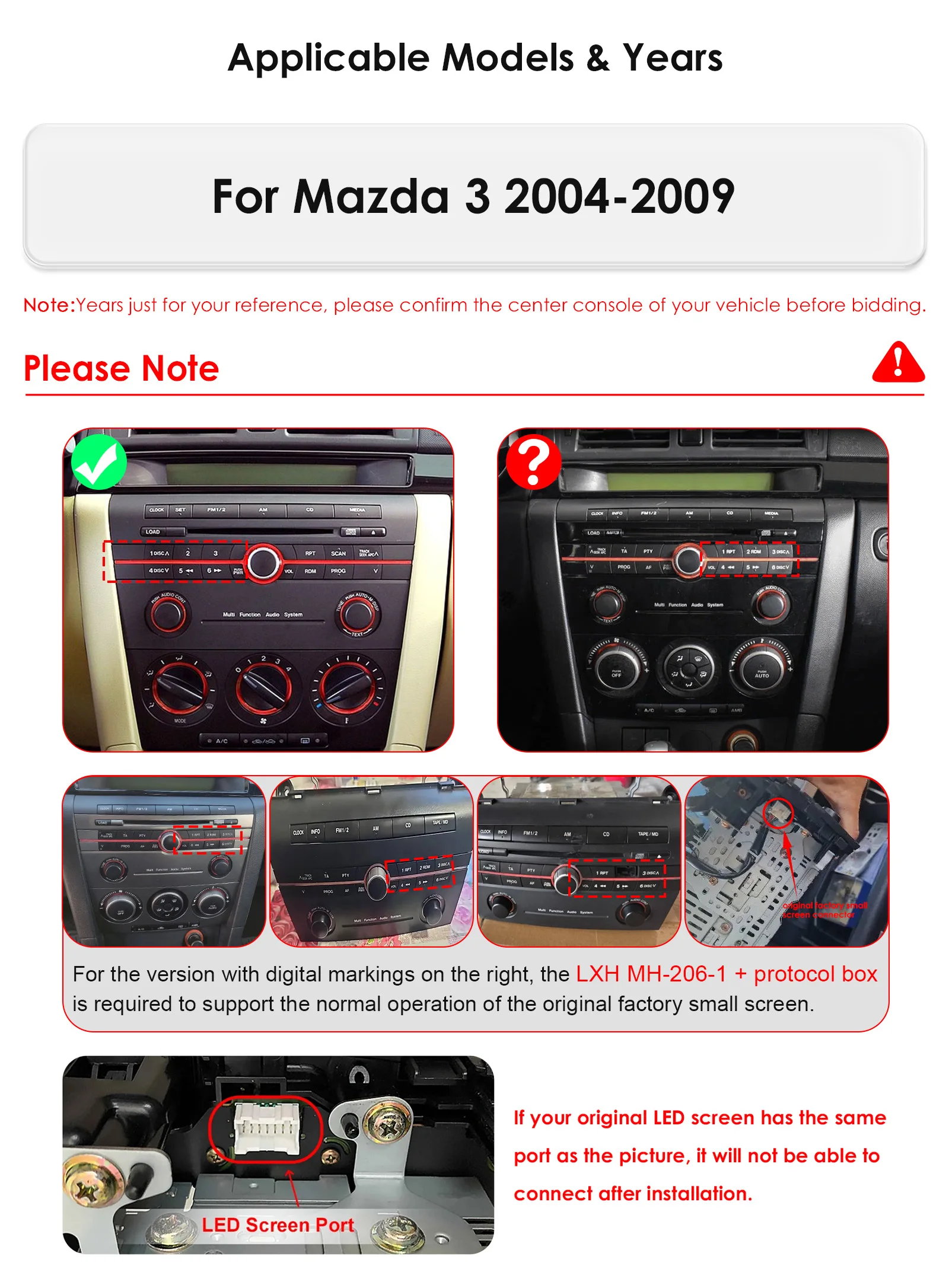 Hizpo 8 Core 6115 Autoradio Multimedia Für Mazda 3 2004 - 2009 2din Head Unit GPS Stereo Carplay Android Auto Video Player RDS – Detail 6