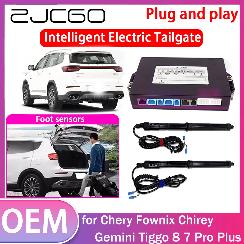 

ZJCGO Electric Tailgate Lift Drive Trunk Opening Tail Gate Lift Soft Close for Chery Fownix Chirey Gemini Tiggo 8 7 Pro Plus