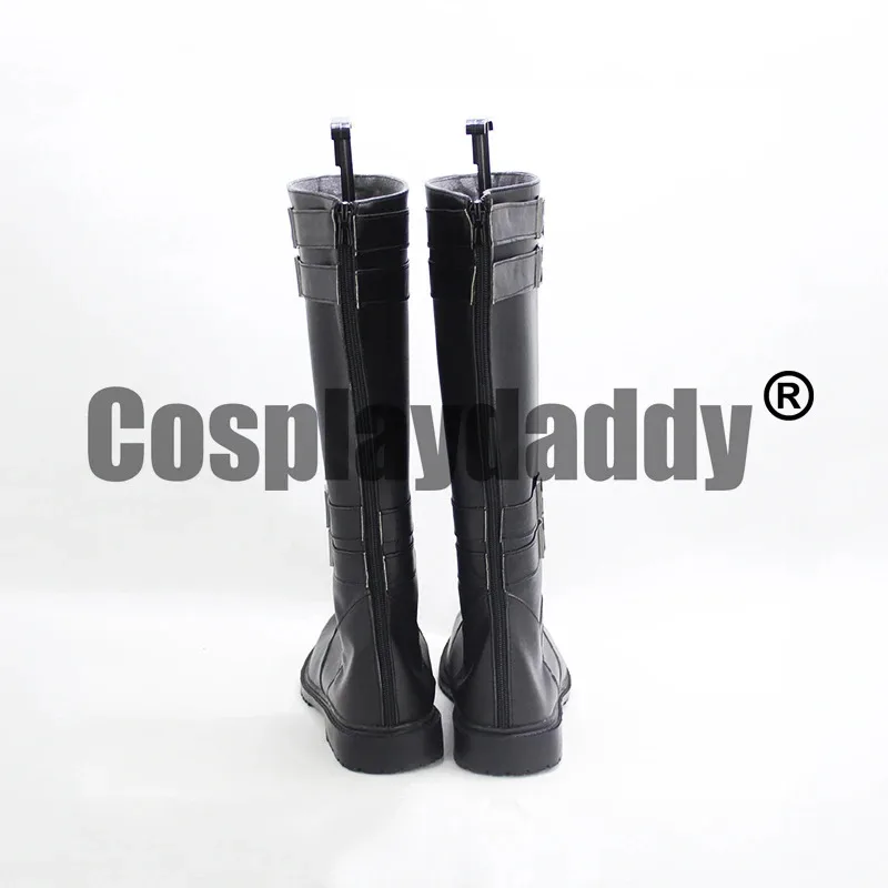 Lili 123El despertar de la fuerza Ben Solo Kylo Ren Halloween Cosplay Zapatos con correa negra Botas X002