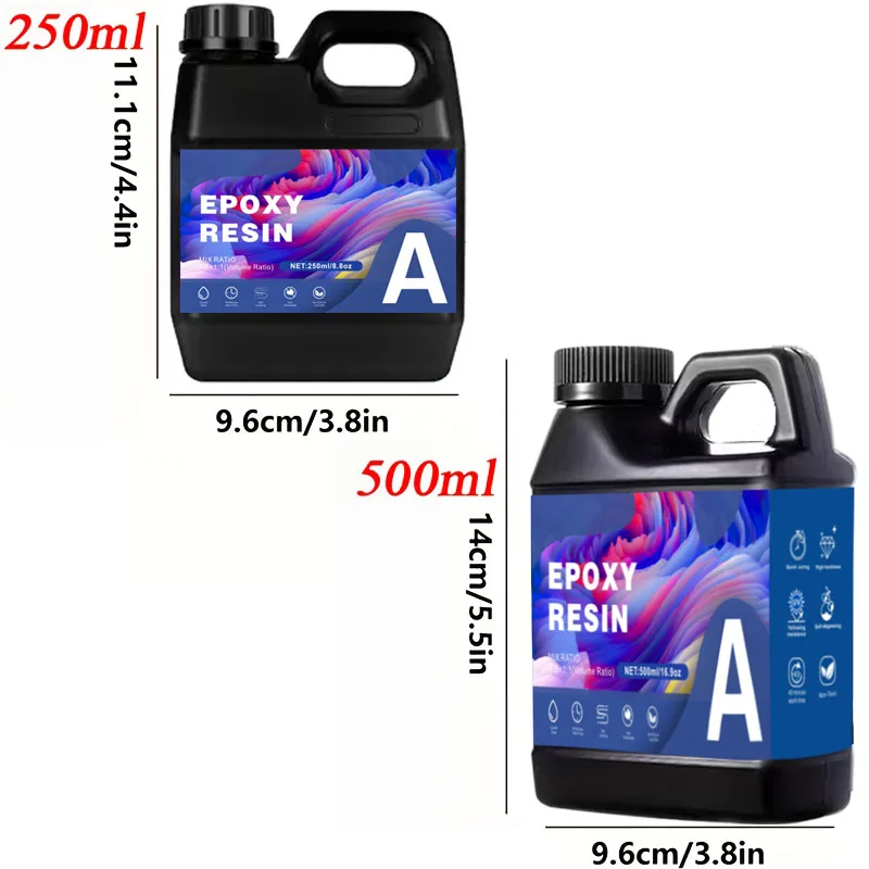 17.6oz/33.8oz AB Resin Epoxy Glue UV Resistant Self Leveling Casting & Coating Resin For Jewelry Table Top Different Art Project view 6