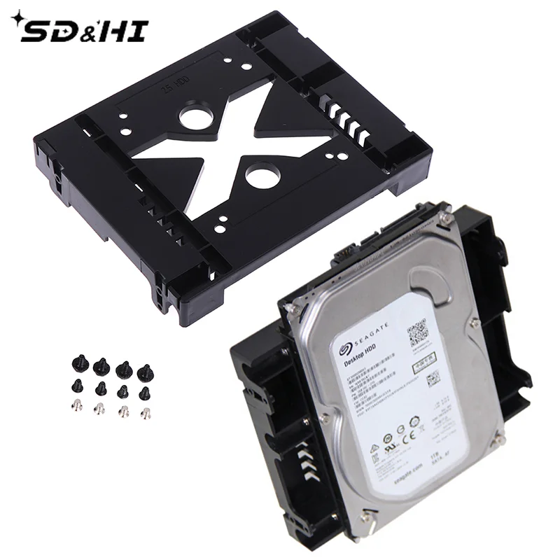 5.25 Optical Drive Position to 3.5 to 2.5 inch SSD 8CM Fan Hard Drive Holder