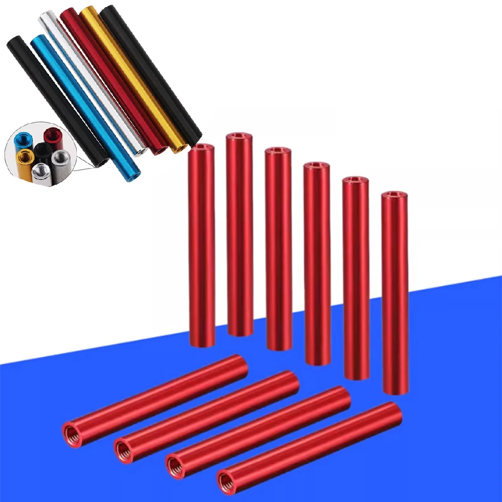 Алюминиевые прокладки-стойки M2, D=3.5мм, анодированные, цветные, круглые, удлиненные, L=6/8/10/12/14/15/17/18/19/20/22~50мм