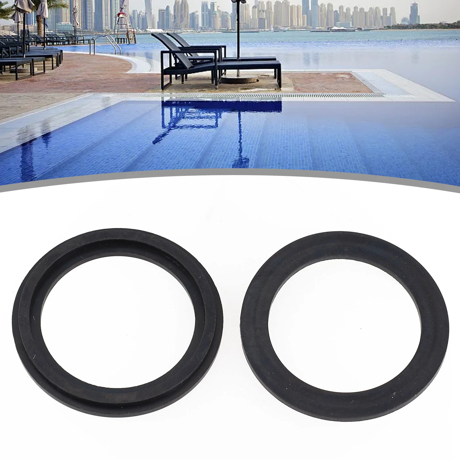 2 Pack Replacement Rubber Washers for Intex For Swimming Pool Steps Model 10745 and P6029 Diver Valve Seal Components