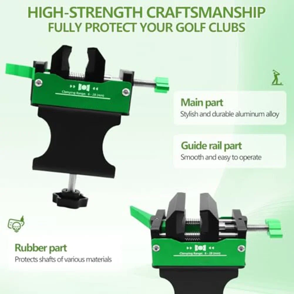 Golf Club Vise With Quick Release Clamp Aluminum Grip Disassembly Tool For 6-28mm Shafts Golf Club Regripping Accessories