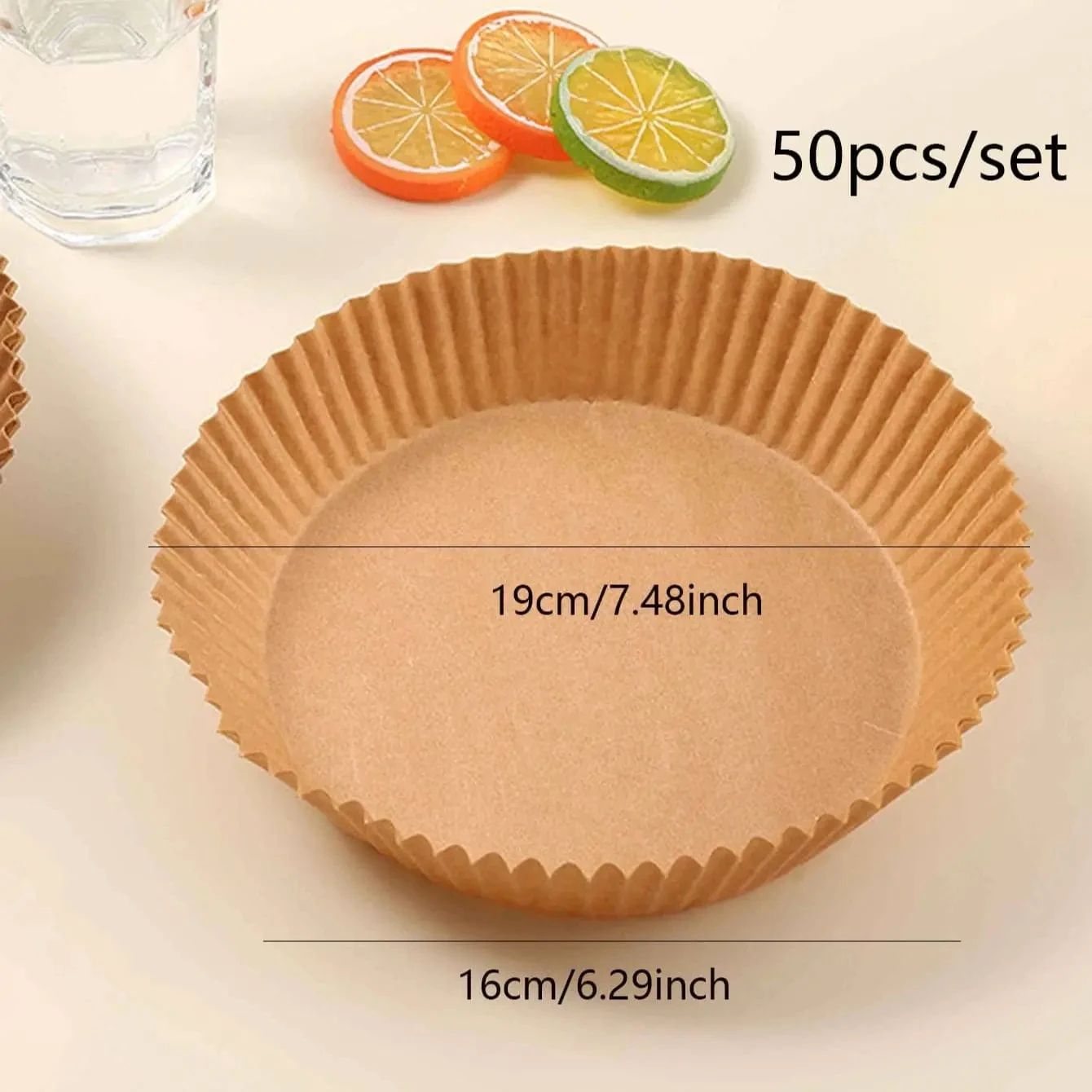 Бумажные вкладыши для фритюрницы, антипригарные бумаги для жарки, круглая бумага для фритюрницы для микроволновой печи, 50 шт.