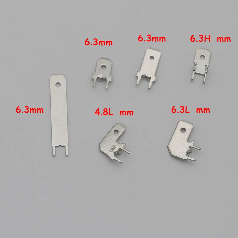 100Pcs  Circuit board insert / PCB Soldering Terminal s Circuit Board Insert Thickness 0.8 PCB Welding Sheet  2.8mm/4.8mm/6.3mm
