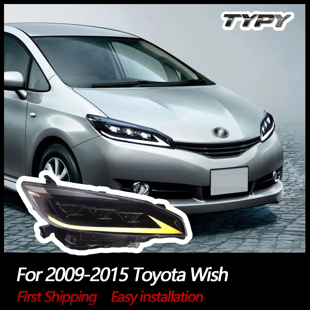 TYPY Car Lights For Toyota Wish HEadlights 2009-2015 LED Car Lamps Daytime Running Lights Dynamic Turn Signals Car Accessories