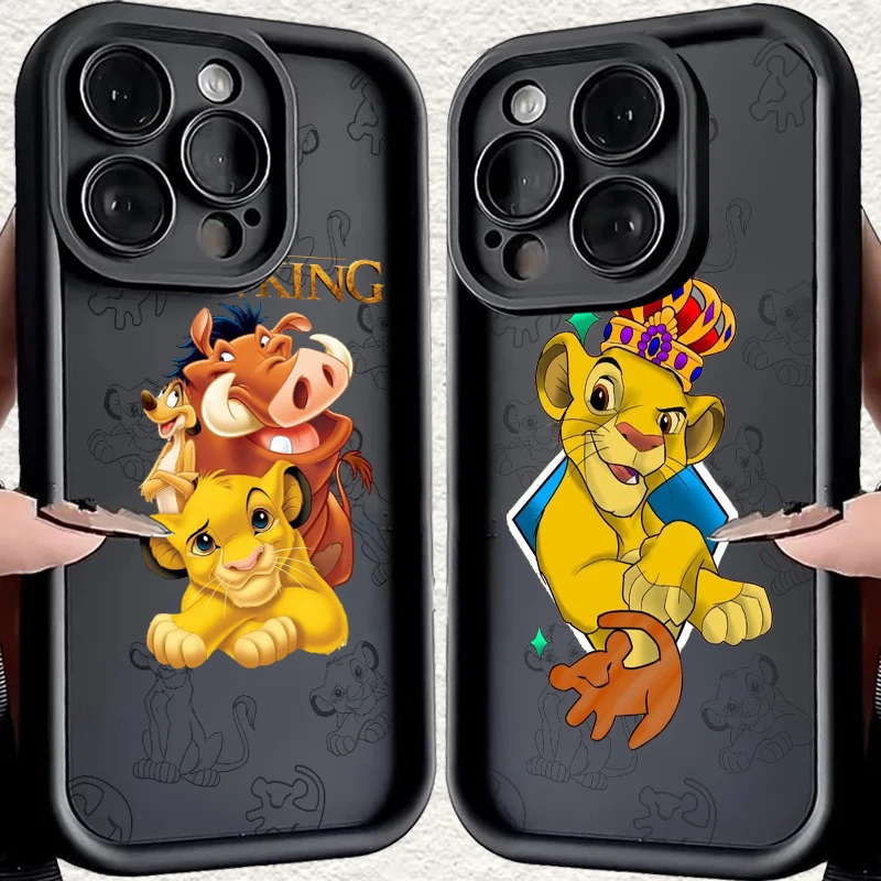 Disney Lion King For Apple iPhone 15 14 13 12 11 Mini XS XR X 8 7 Pro Max Plus Pro Soft Eye Ladder Phone Case Coque Cover TPU