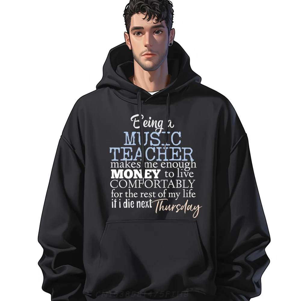 Funny Music Teacher Salary Joke To Educate Teach Students Brand Hoodies Hoodies Men Mother's Day