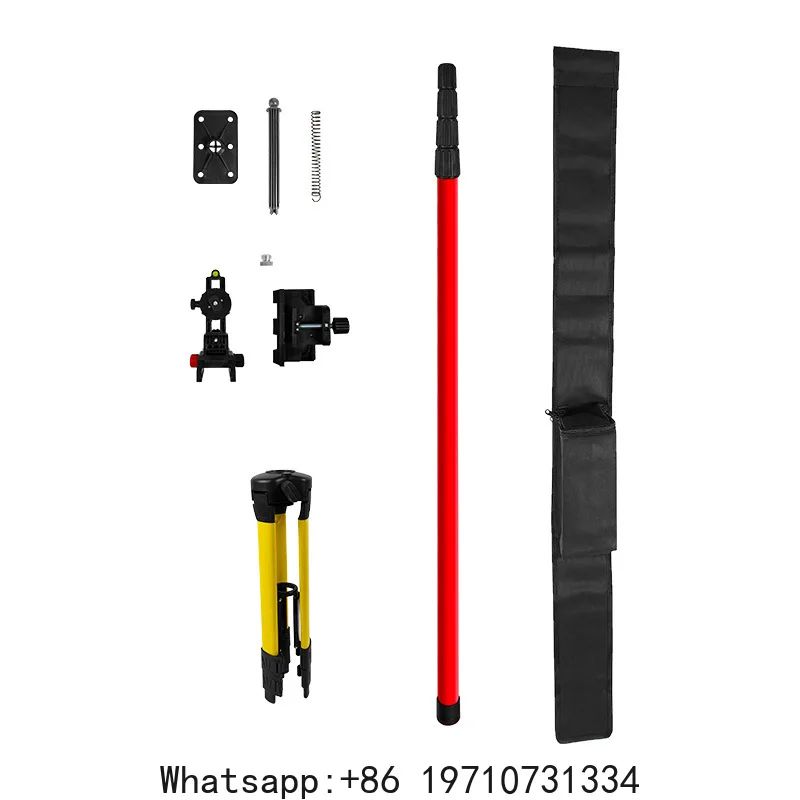 Adjustable Laser Level Support Rod Telescopic Level Tripod Stand 4M Horizontal Lifting Rod Engineering Surveying Instrument Part