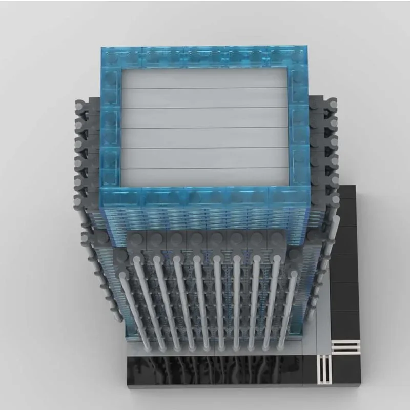 MOC-53813 Building Block Canary Wharf at 1/650th Scale Model Cityscape Architecture Toys DIY Birthday Gifts Exquisite ornaments