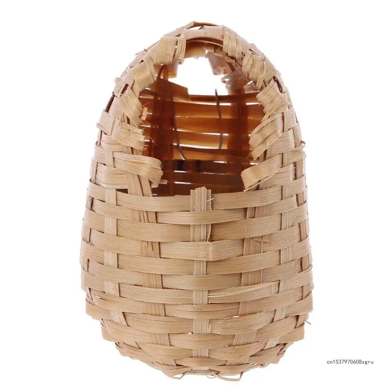 Hand Woven Hummingbird Nest Natural Bamboo Woven Birdhouse Outdoor Bird