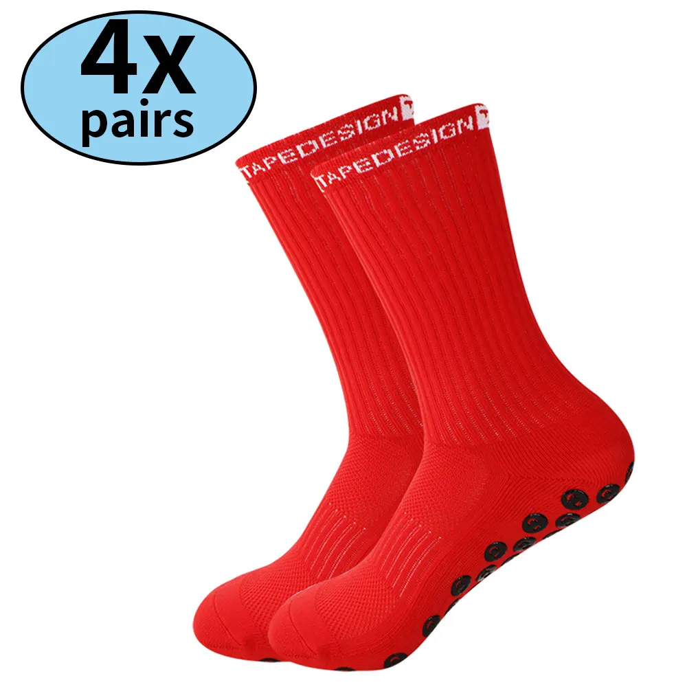 4PairsNew Sports Anti Slip Soccer Socks Cotton Football Men Socks Calcetines