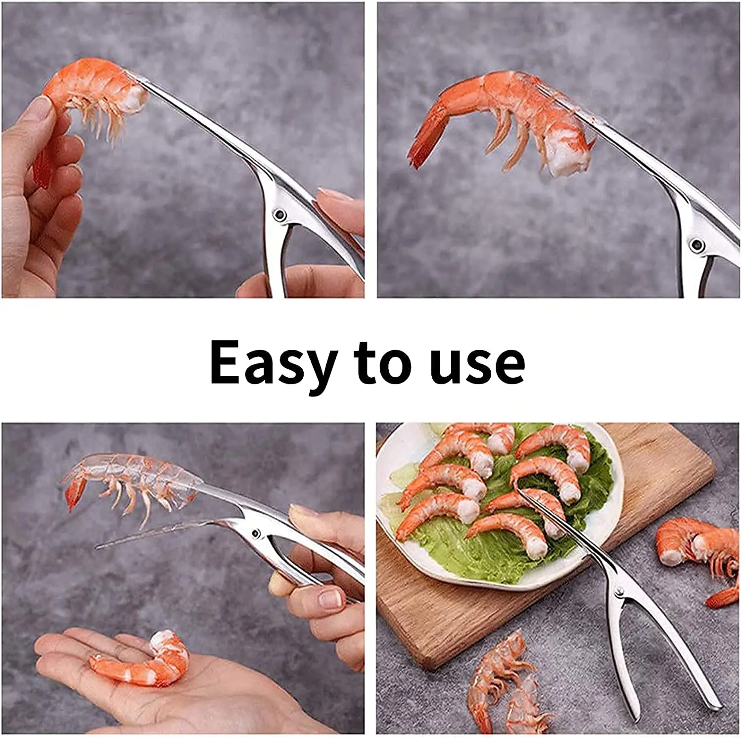 Stainless Steel Shrimp Stripper Peeler Shrimp Line Prawn Shell Peeler  Durable Shrimp Cleaner Knife Kitchen Shrimp Peeling Tools