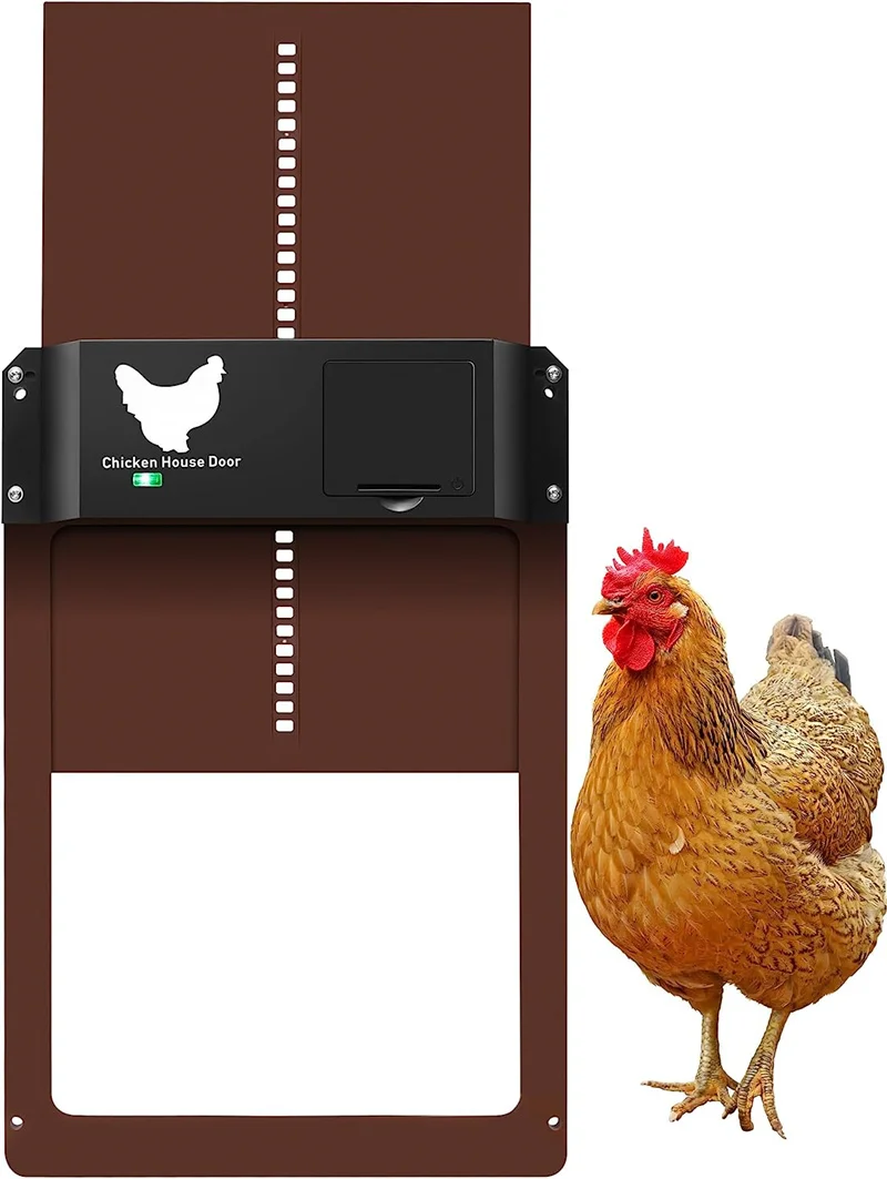 

Chicken House Door Light Sensor Farm Chicken Opener Automatic Chicken Coop Door Pets Duck Cage Door Battery Powered