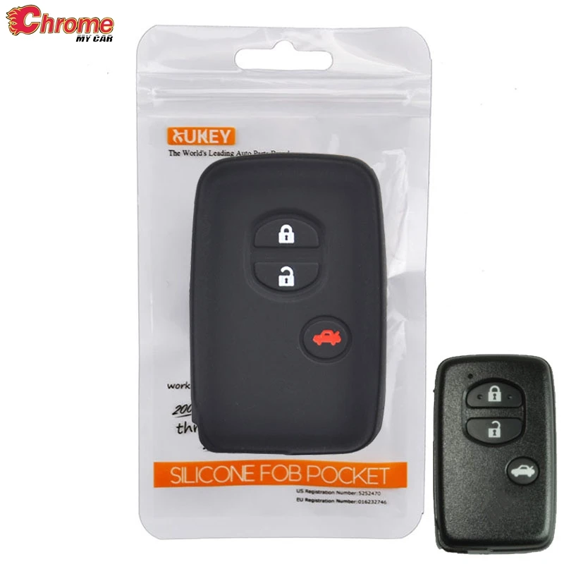 

Для Toyota Land Cruiser Prado Avensis IQ Corolla Prius Highlander Yaris 3-кнопочный силиконовый автомобильный пульт дистанционного управления, чехол