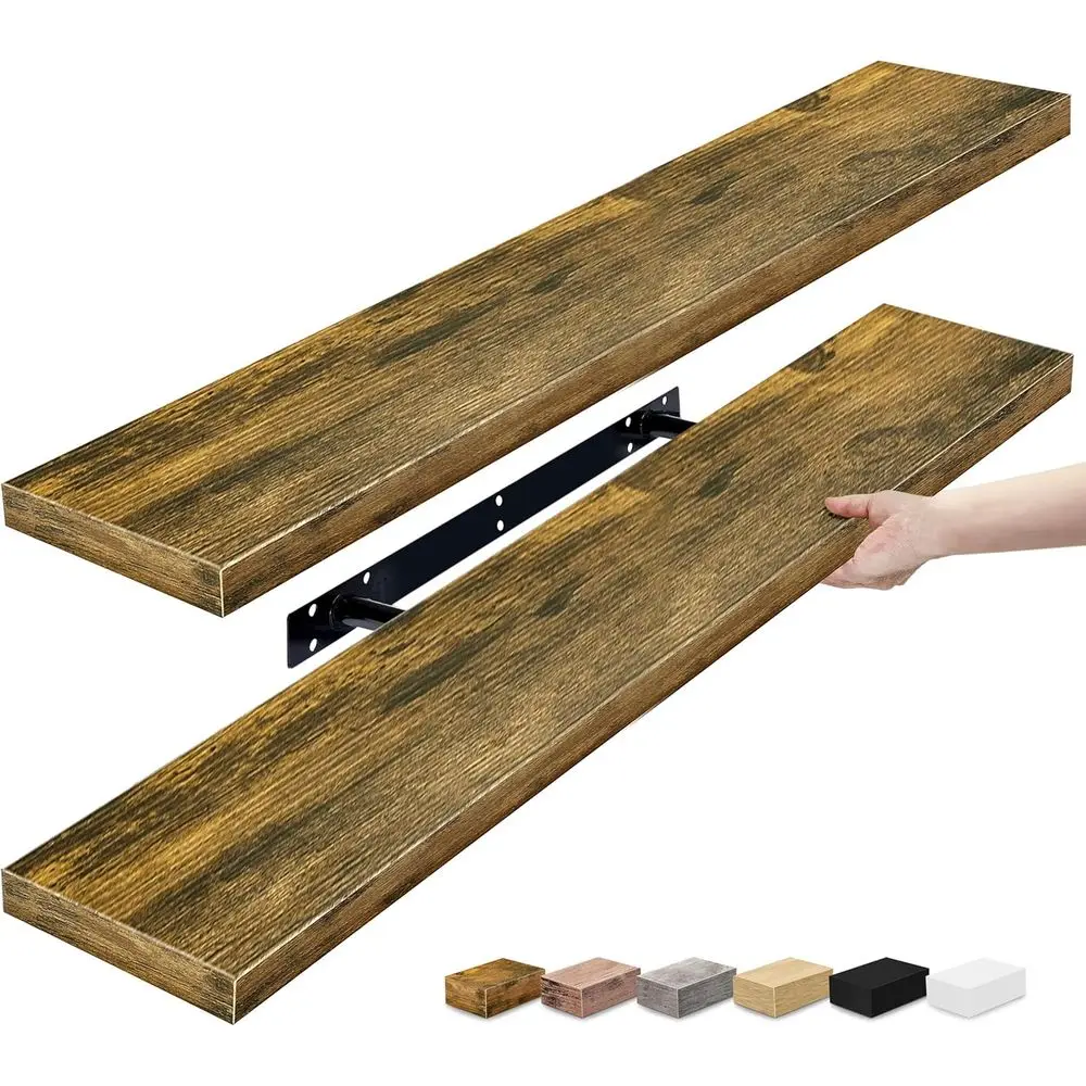 

Плавающие полки для стены — 35-дюймовые полки для ванной комнаты, настенный декор для спальни, кухни, гостиной и хранения книг — установлено