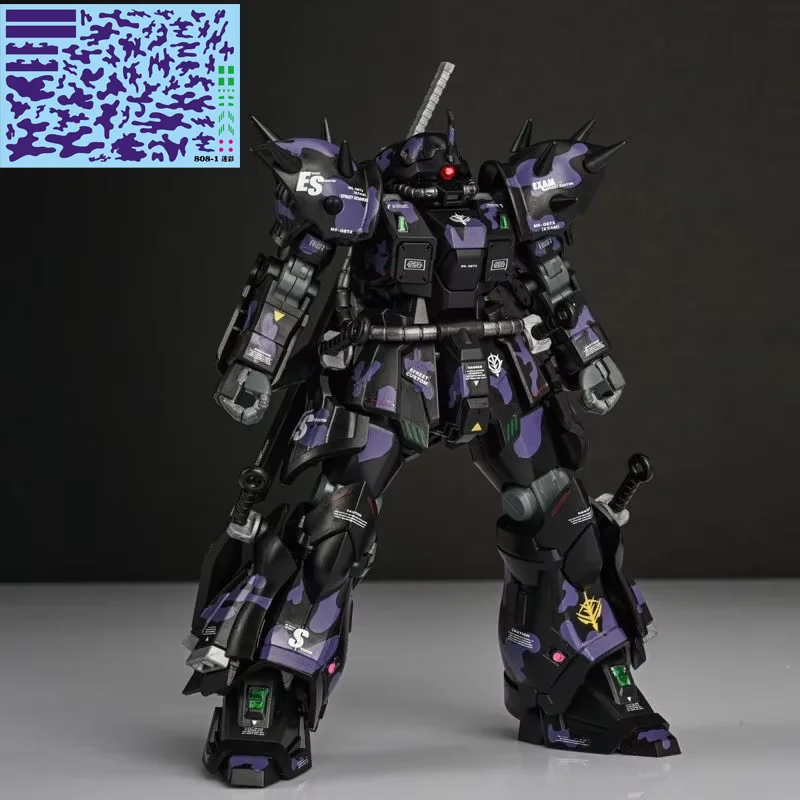 Efreet Dark Night Color camuflaje HG 1/144 MS-08TX Mech Kit de modelo de ensamblaje figura de acción juguete para niños decoración regalo con pegatinas