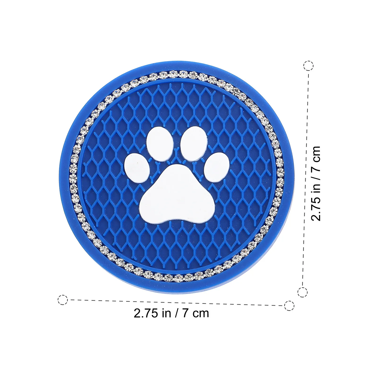 2Pcs Cat Claw Car Cup Coasters Anti-Slip Dust-Proof Auto Diamond Vehicle Cup Mats Kitten Paw Auto Non-Skid Coaster