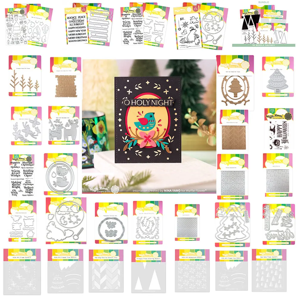 Folk Art Background Metal Cutting Dies Craft Embossing Make Paper Greeting Card Making Template DIY Handmade 2025 New