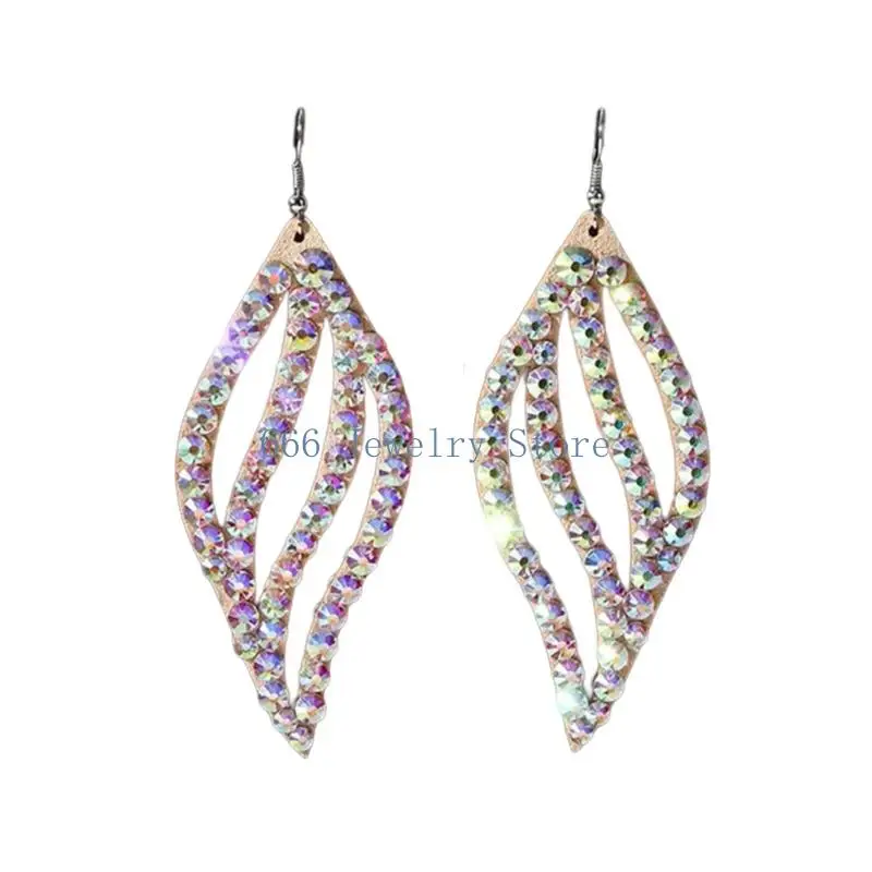 F2TD Fashionable Two Tone Rhinestones Studs Enhances Any Outfits From Day To Night