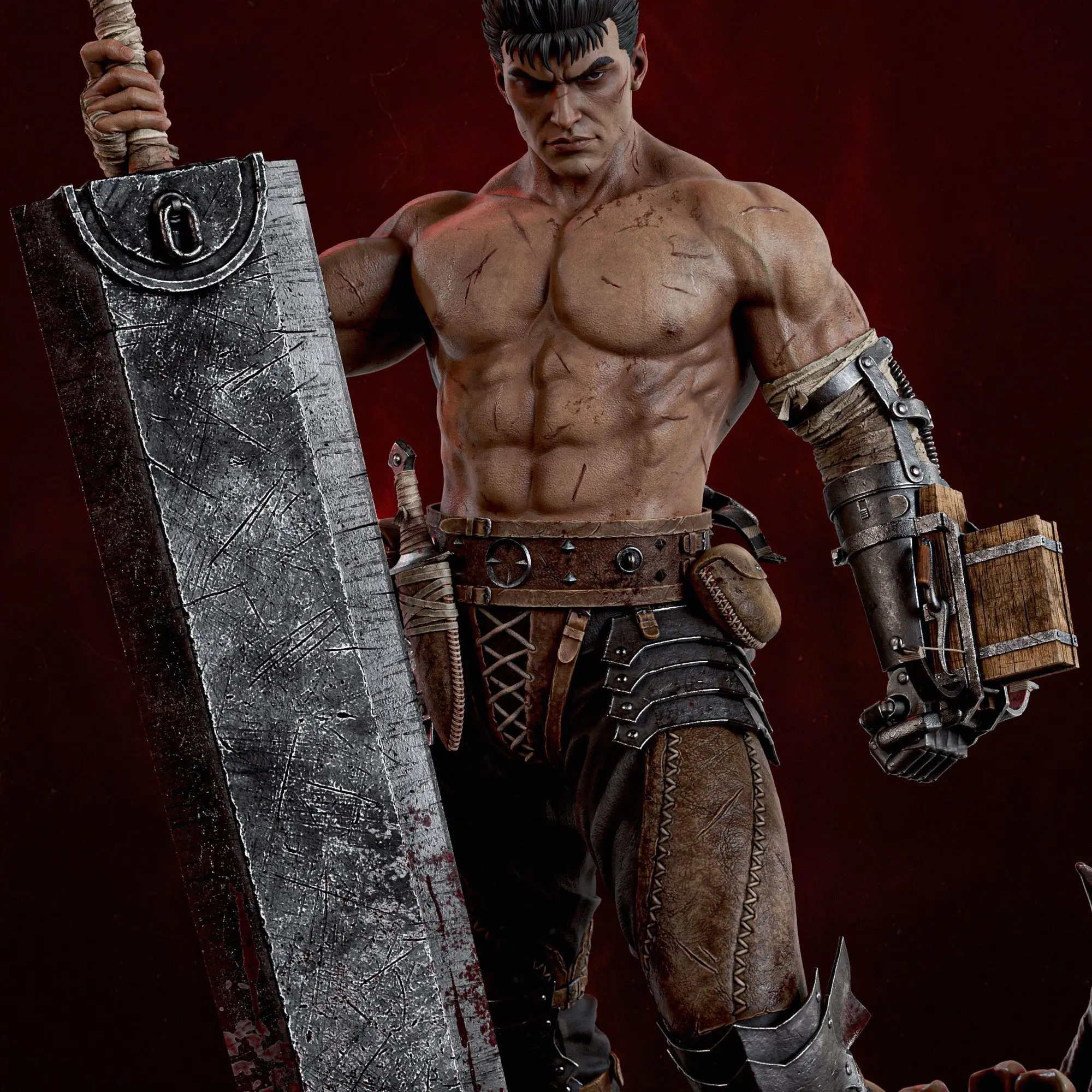Dark-style Warrior Unpainted Resin Blank Model 3d Printed Blank Model DIY Coloring Self-assembly Figurine Sculpture