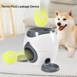 Jouet coule 2 en 1 pour animal de compagnie, balle de tennis, entraînement au lancer, machine de récompense alimentaire, entraînement coule pour chien, mangeoire automatique intelligente