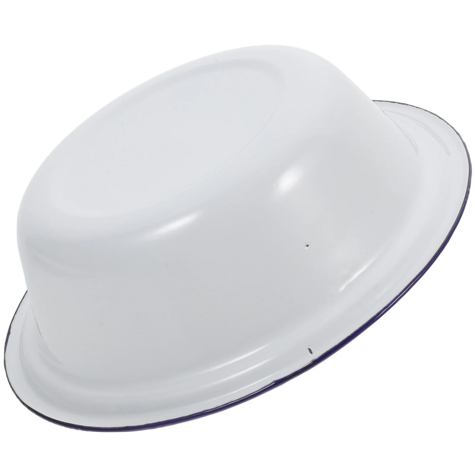 

1pcs Enamel Round Unbreakable Vintage Mixing Basin Kitchen Tableware Salad Bowl Enamelware Serving Bowl