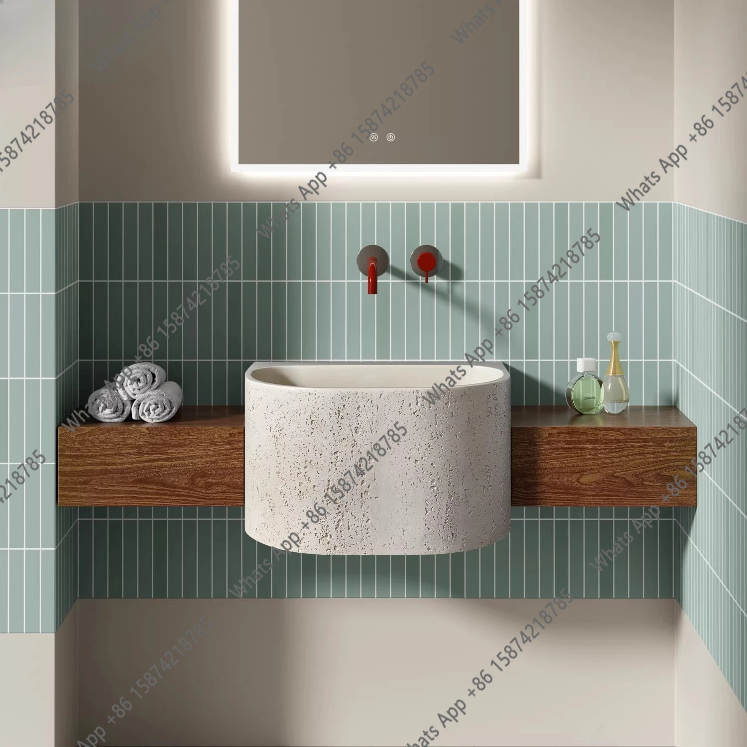 Medieval bathroom cabinet combination wall-mounted washbasin integrated basin hand washbasin hotel homestay pool