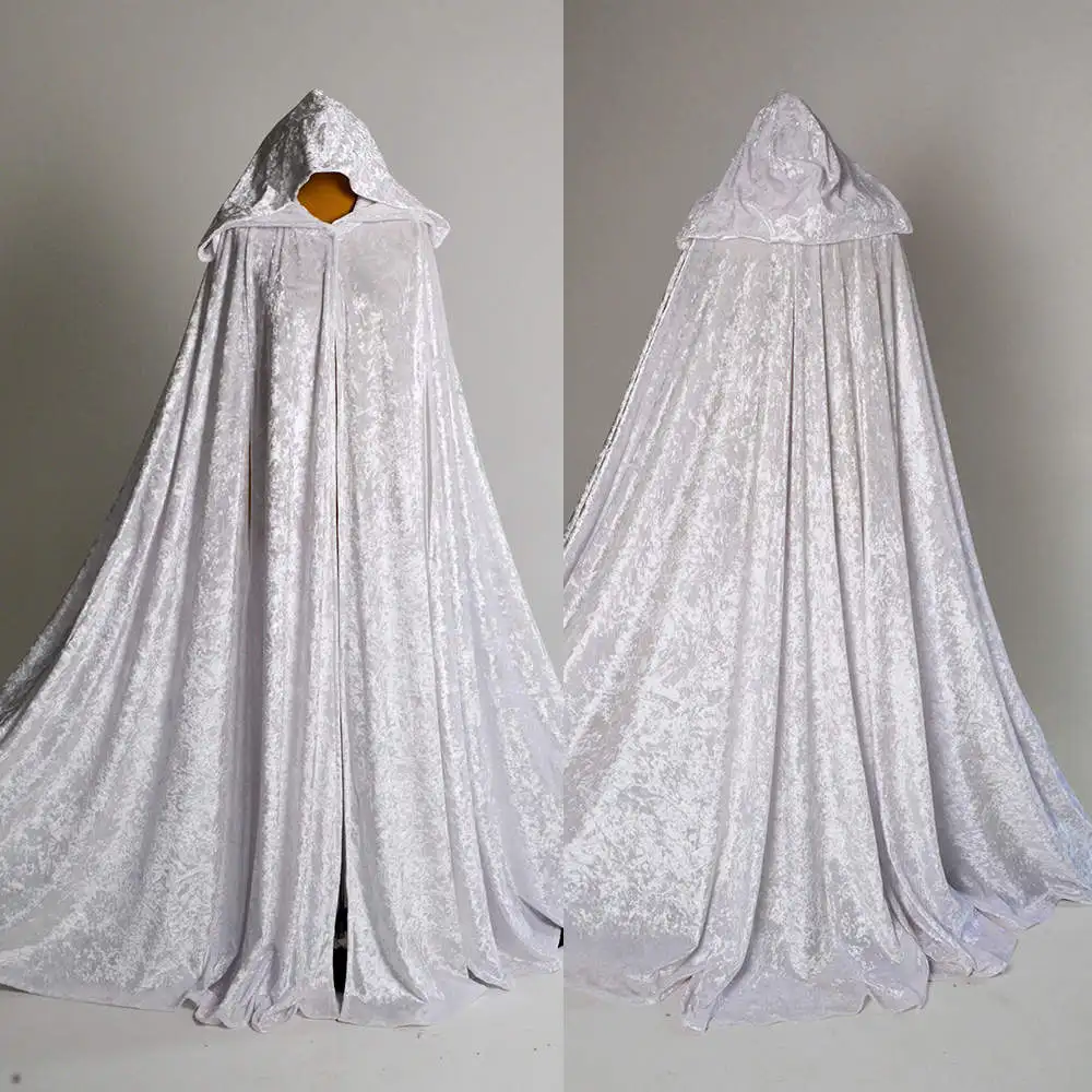 Hooded Long Wraps Cape Robes High Quality Women Wedding Halloween Carnival Coat Costume Wicca Robe Cosplay Customized