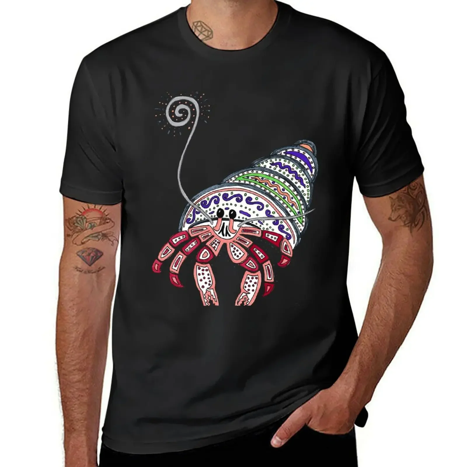 

The Hermit Crab T-Shirt summer tops quick drying mens shirts graphic tee