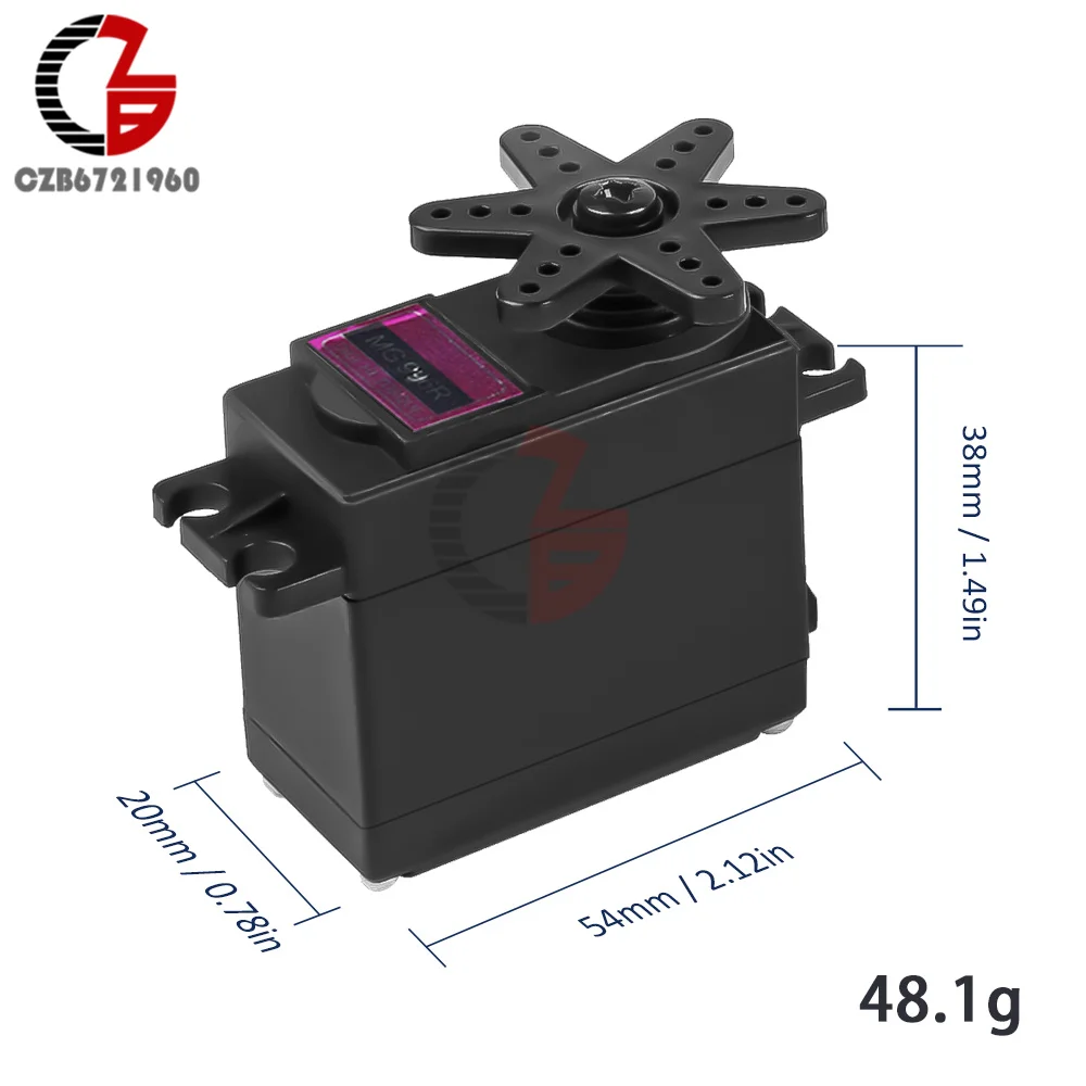 MG996R 12KG Servos Digital MG995 SG92R MG996 Servo Metal Copper Gear for RC Car RC Helicopter Boat Kit 180 Degrees 4.8V-6V