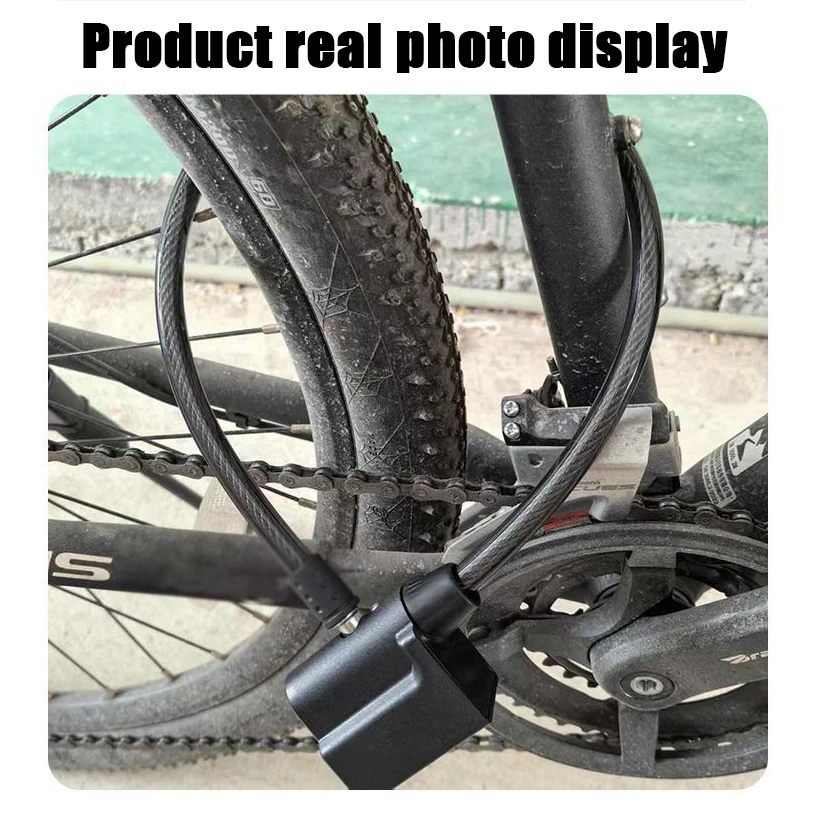 دراجة الطريق الجبلية قفل مضاد للسرقة دراجة الصلب كابل الأمان سلسلة قفل إنذار عالي الحساسية تحذير قفل أمان مع 2 مفاتيح #6