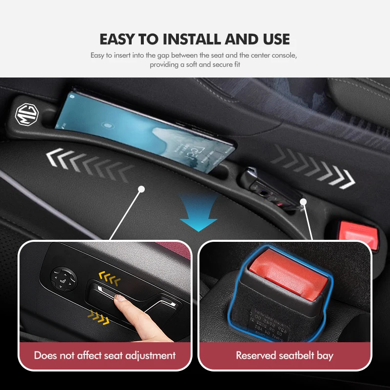 Car Seat Leak-proof Strip Side Seam Plug Gaps Storage Filler For MG GT 3 5 6 7 GS Pilot HS ZS ZX