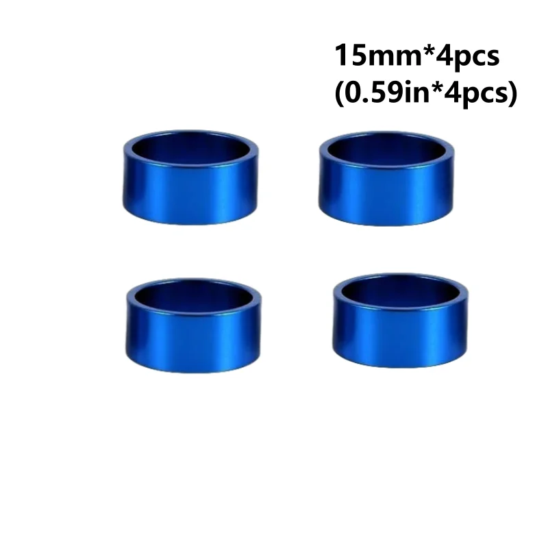 4PCS Kit Fahrrad Headset Spacer 5MM 10MM 15MM 20MM Fahrrad Lenker Vorbau Spacer 28,6 MM Aluminium Legierung Headset Vorbau Spacer Set – Detail 22