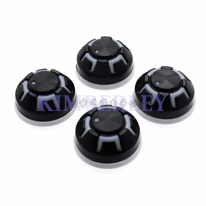 2 Piece 40 X 18MM Plastic Transparent Knob Cap Potentiometer Knob Cap Sound Card Adjustment Knob Cap Plum Shaft 6MM